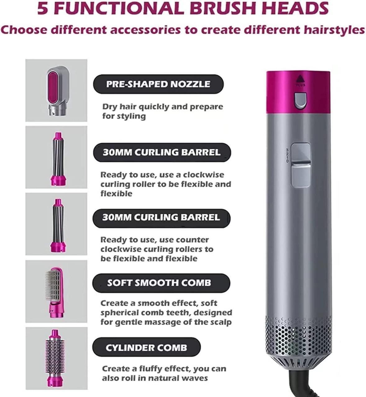 5 in 1 Multifunctional Hair Dryer Styling Tool, 4.9⭐️⭐️⭐️⭐️⭐️ (798) rating